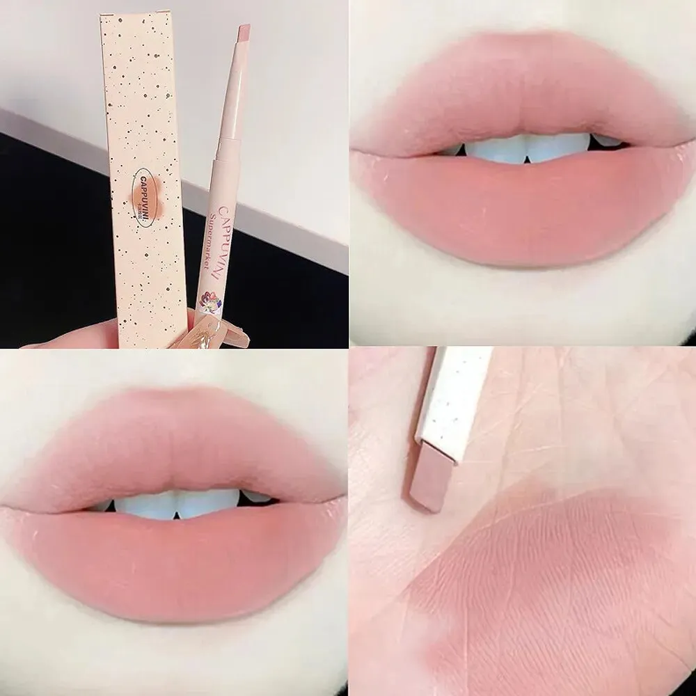 Flytonn- Milk Matte Smooth Lip Liner Pen Makeup Waterproof Lasting Contouring 3D Lips Lip Stick Pencil Nude Pink Lip Tint Lips Cosmetic