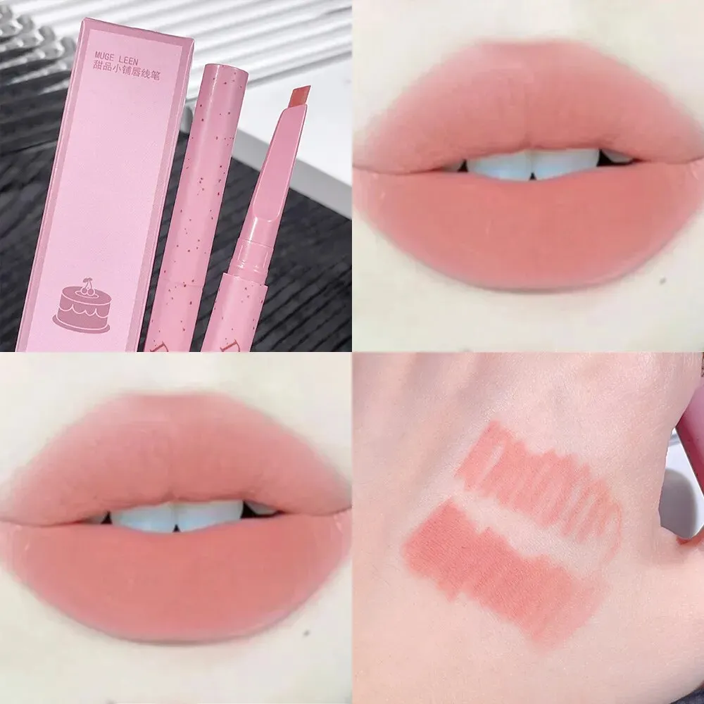 Flytonn- Milk Matte Smooth Lip Liner Pen Makeup Waterproof Lasting Contouring 3D Lips Lip Stick Pencil Nude Pink Lip Tint Lips Cosmetic