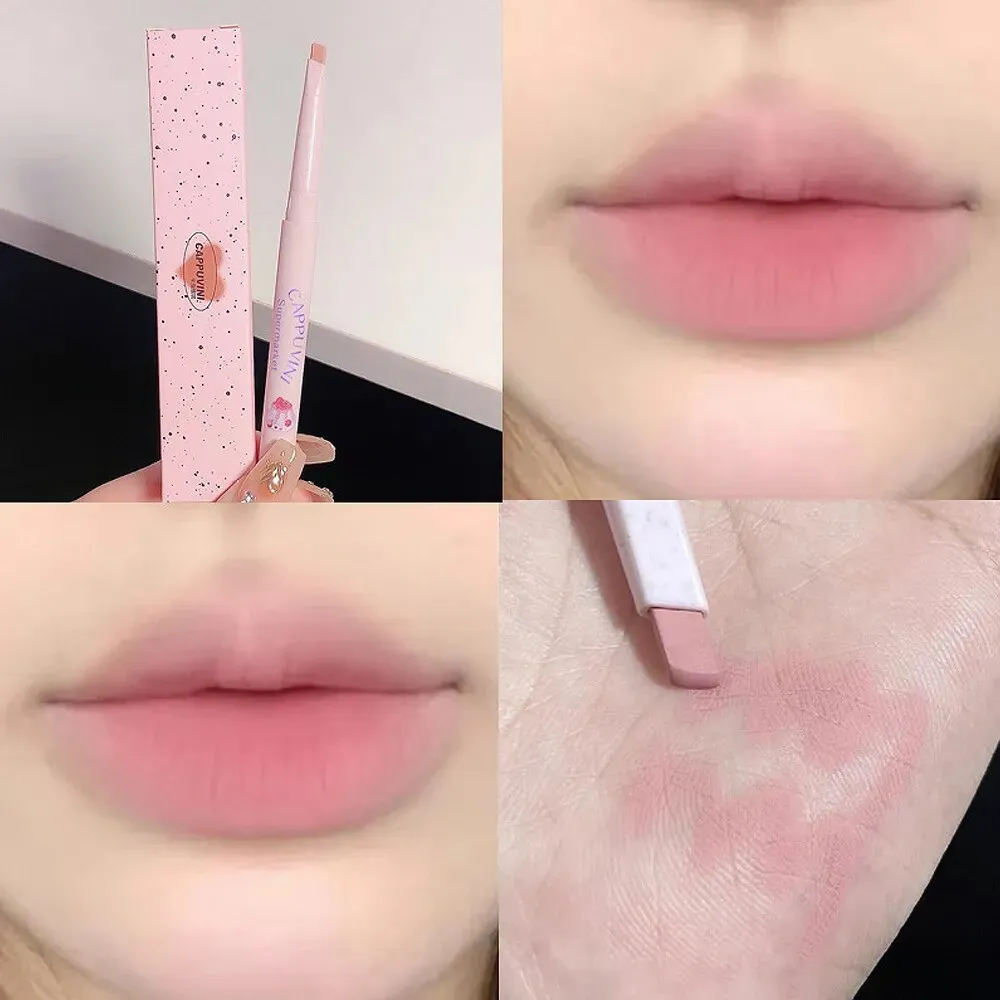 Flytonn- Milk Matte Smooth Lip Liner Pen Makeup Waterproof Lasting Contouring 3D Lips Lip Stick Pencil Nude Pink Lip Tint Lips Cosmetic