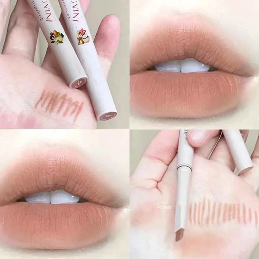 Flytonn- Milk Matte Smooth Lip Liner Pen Makeup Waterproof Lasting Contouring 3D Lips Lip Stick Pencil Nude Pink Lip Tint Lips Cosmetic