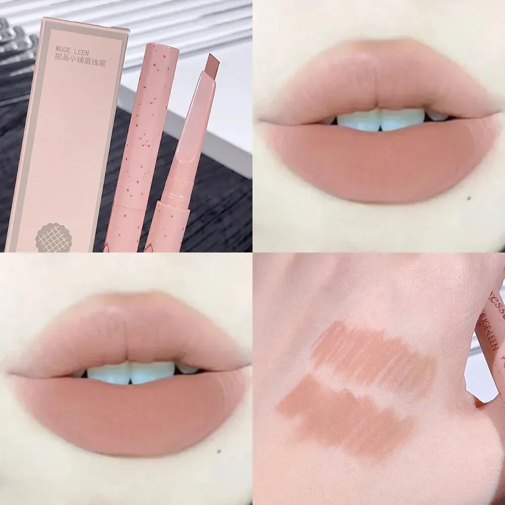 Flytonn- Milk Matte Smooth Lip Liner Pen Makeup Waterproof Lasting Contouring 3D Lips Lip Stick Pencil Nude Pink Lip Tint Lips Cosmetic