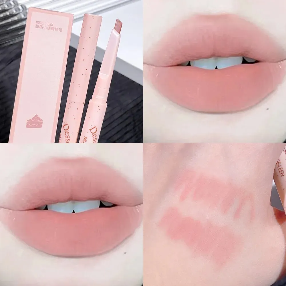 Flytonn- Milk Matte Smooth Lip Liner Pen Makeup Waterproof Lasting Contouring 3D Lips Lip Stick Pencil Nude Pink Lip Tint Lips Cosmetic