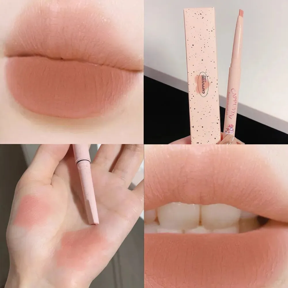 Flytonn- Milk Matte Smooth Lip Liner Pen Makeup Waterproof Lasting Contouring 3D Lips Lip Stick Pencil Nude Pink Lip Tint Lips Cosmetic