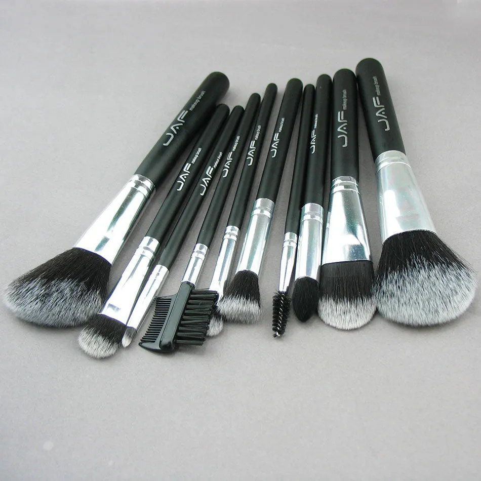 High Quality 10 pieces Super soft Taklon hair makeup brush set kit makeup tools make up brushes