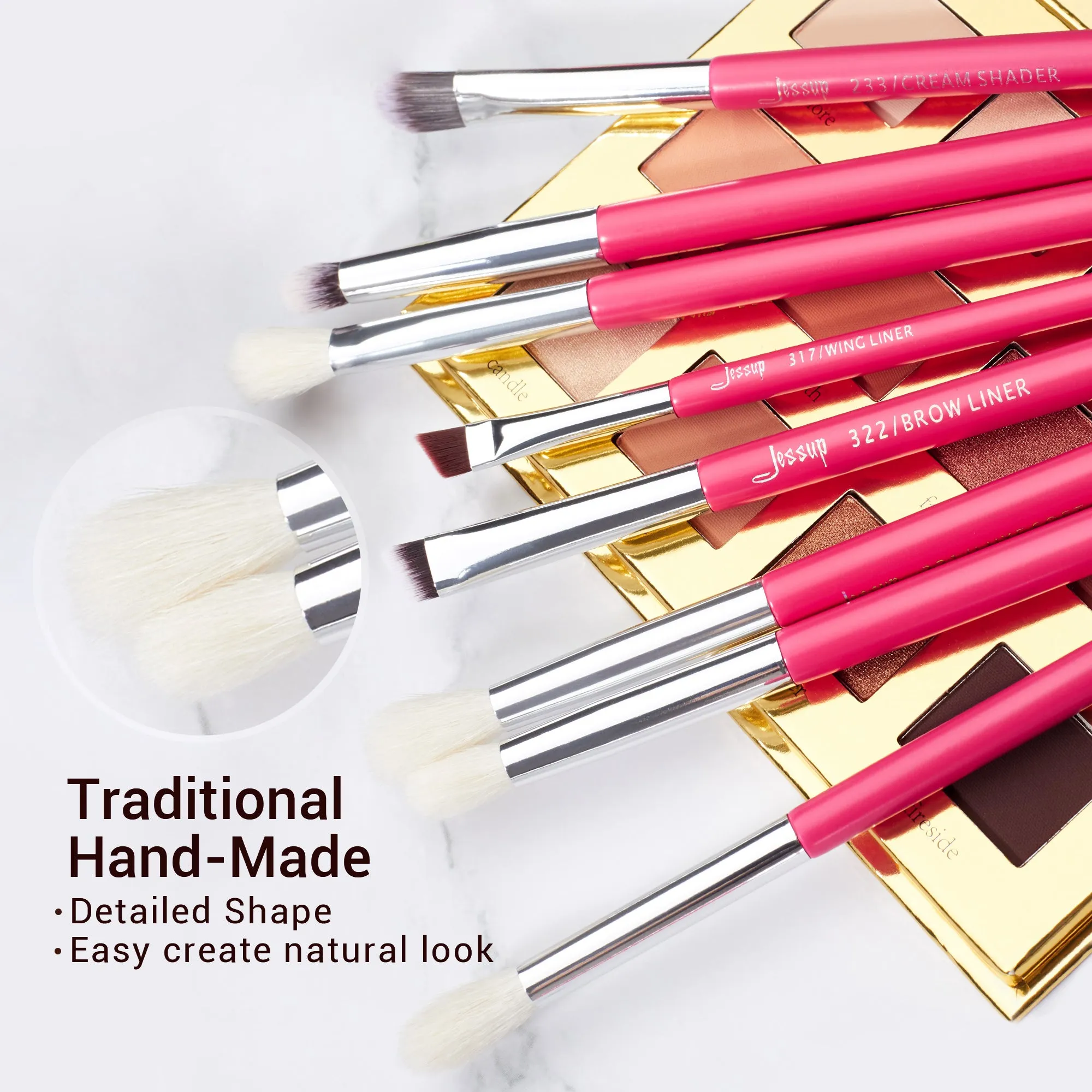 Individual 25Pcs Makeup Brush Kit Pink T195