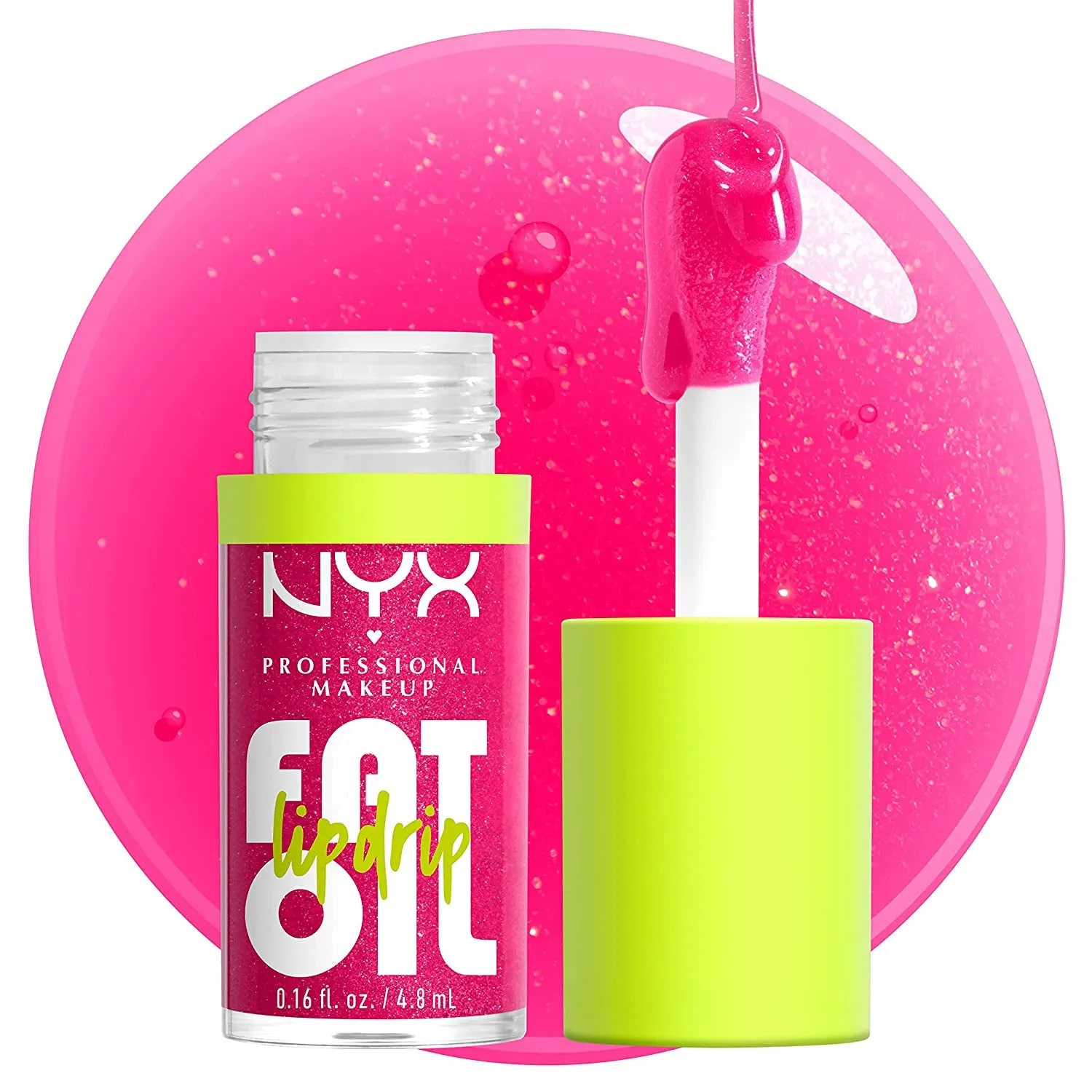 Shimmering Magenta Fat Oil Lip Drip - Vegan Moisturizing Lip Gloss with Shine