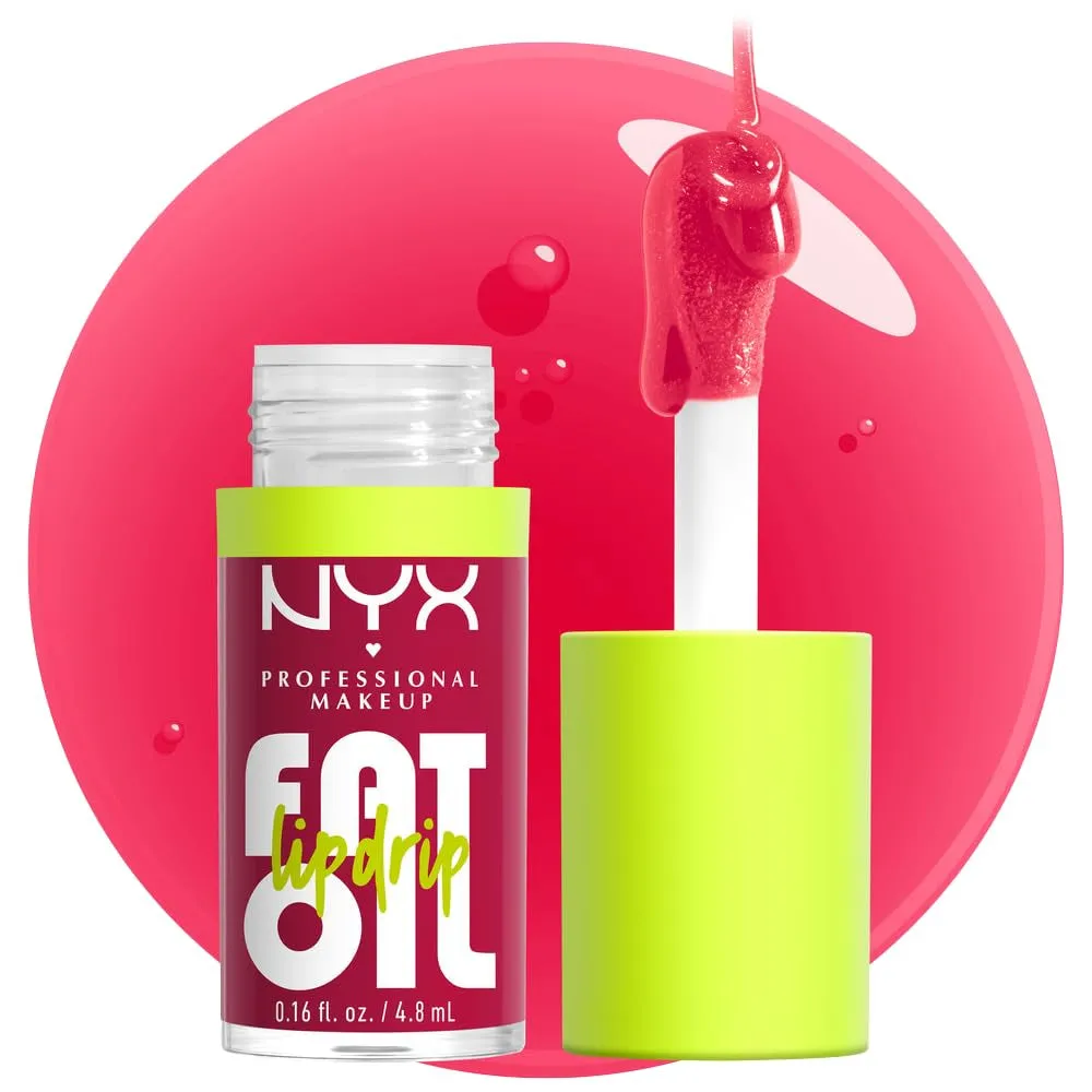 Shimmering Magenta Fat Oil Lip Drip - Vegan Moisturizing Lip Gloss with Shine