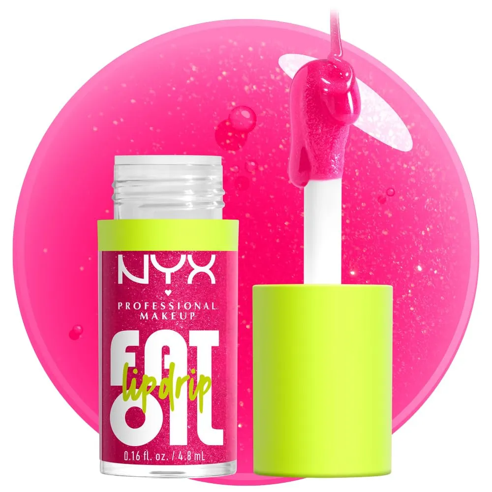 Shimmering Magenta Fat Oil Lip Drip - Vegan Moisturizing Lip Gloss with Shine